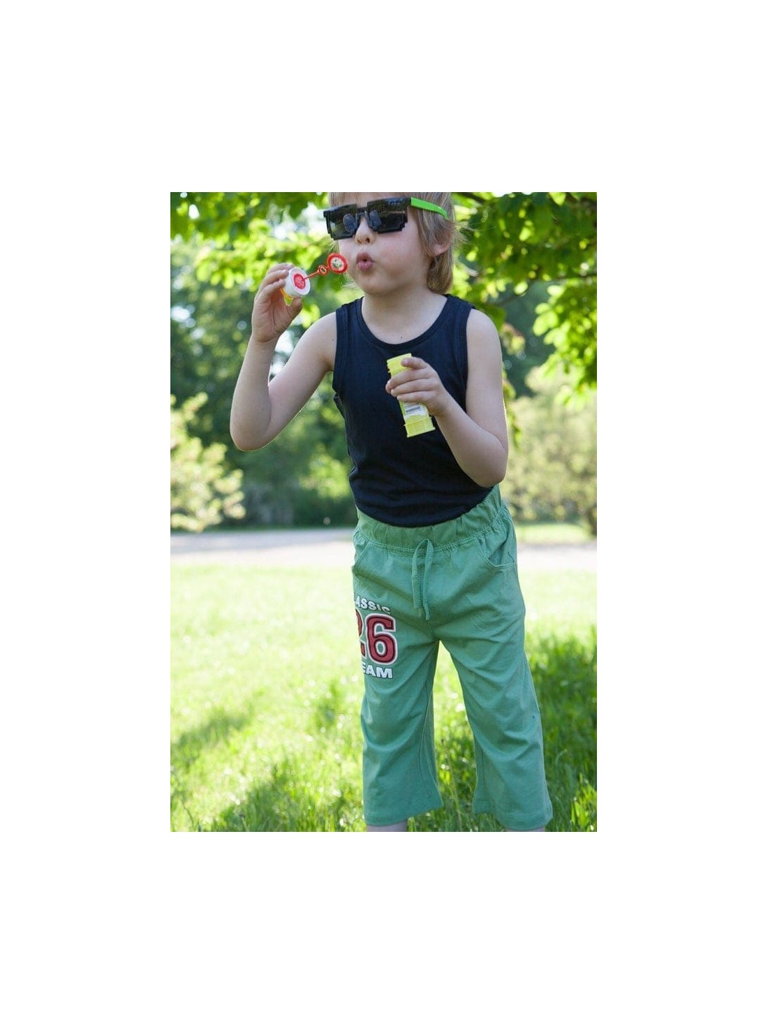 Girls\' pants green DZ6005 - Online store - Boutique